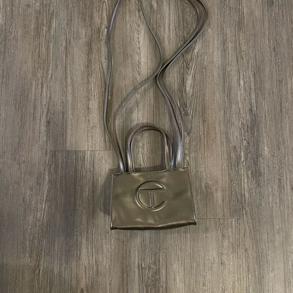 Telfar Unisex Small Mini Shopping Bag - Bronze - Like New - Picture 2 of 3